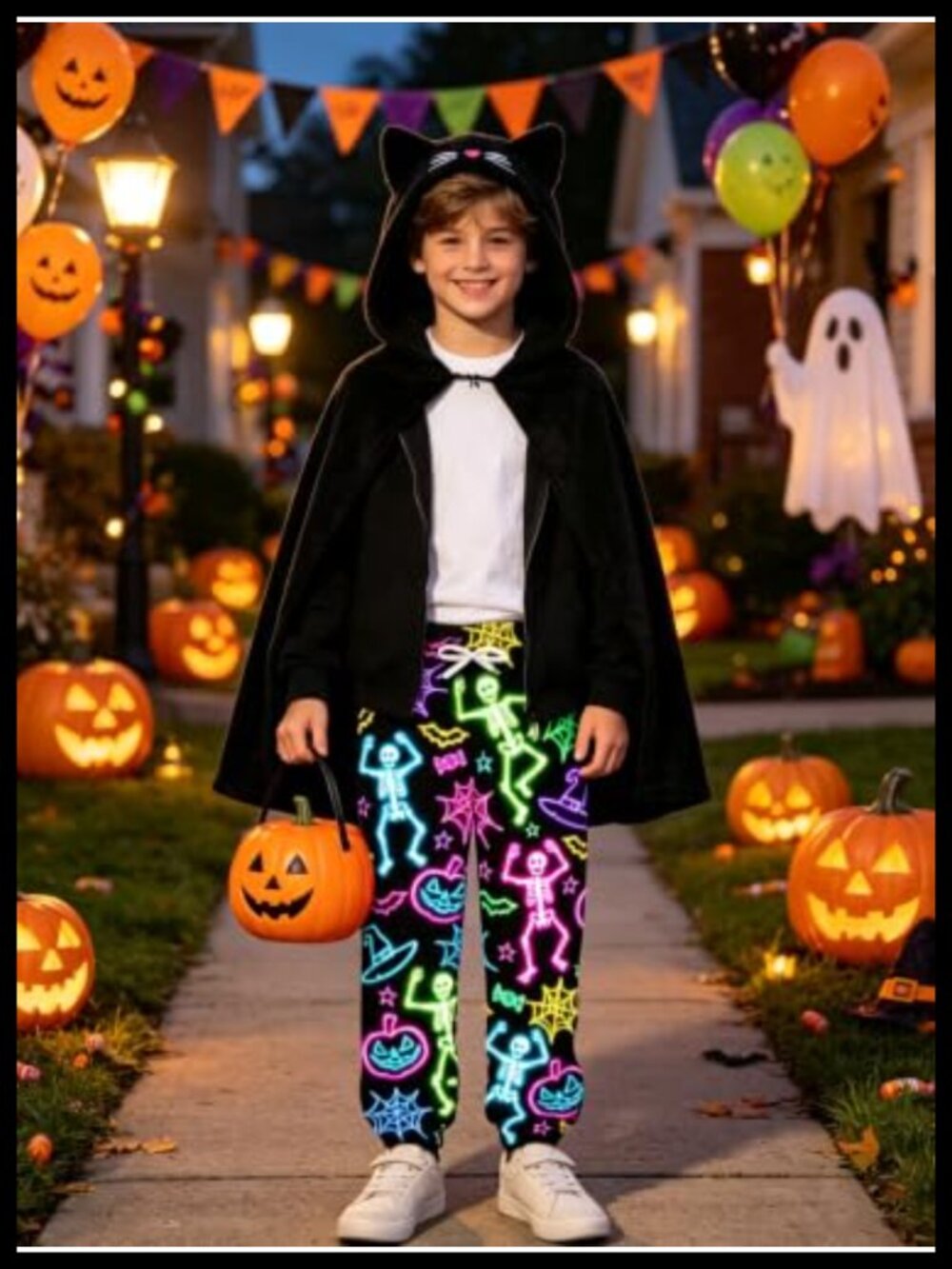 Kids 3D Print Drawstring Jogger Sweatpants Athletic Tapered Pants - Picture 4 of 6